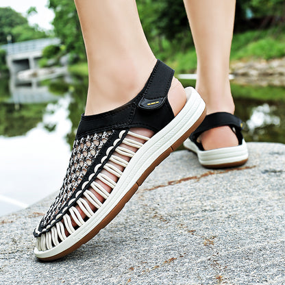 HighQuality Mens Summer Sandals HandWoven Designer Casual Outdoor Waders  Fashion Beach Sandals 4