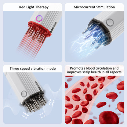 Hair Growth Massager Comb Electric Visual Scalp Applicator EMS Red Light Therapy Head Massage Relax 1