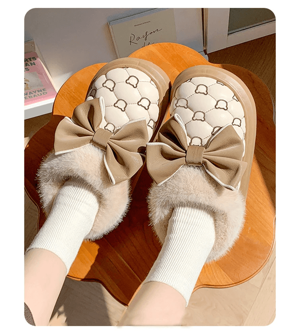 CozyBow Women Platform Ankle Snow Booties With Fluffy Lining 1