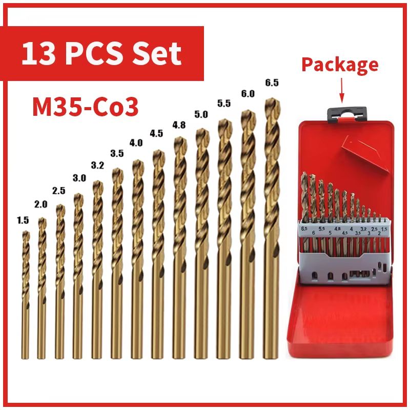 UltimateCut M35 Cobalt High Speed Steel Twist Drill Bit Set  Precision Metal  Stainless Steel Drill 9