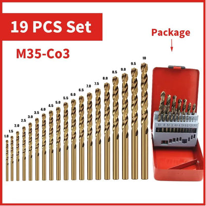 UltimateCut M35 Cobalt High Speed Steel Twist Drill Bit Set  Precision Metal  Stainless Steel Drill 10