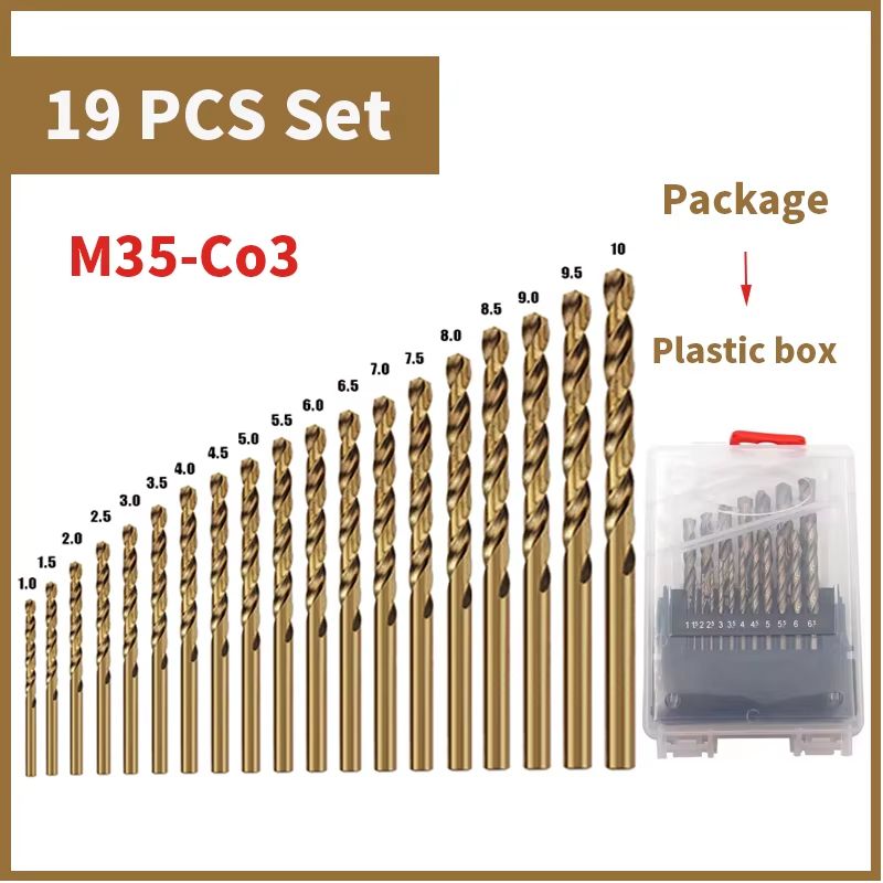 UltimateCut M35 Cobalt High Speed Steel Twist Drill Bit Set  Precision Metal  Stainless Steel Drill 13