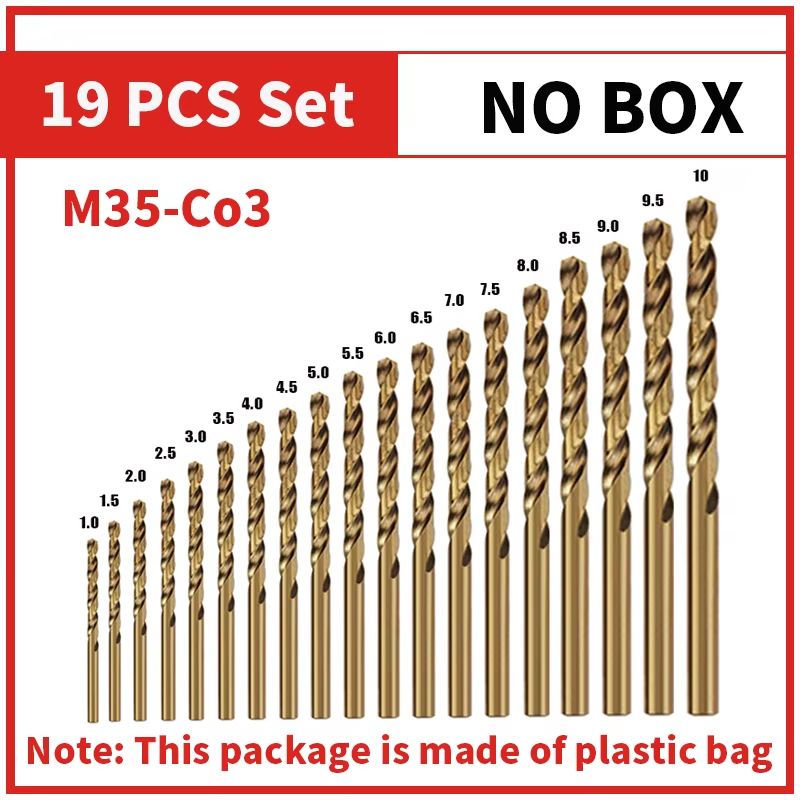 UltimateCut M35 Cobalt High Speed Steel Twist Drill Bit Set  Precision Metal  Stainless Steel Drill 7