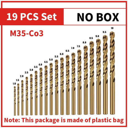 UltimateCut M35 Cobalt High Speed Steel Twist Drill Bit Set  Precision Metal  Stainless Steel Drill 7