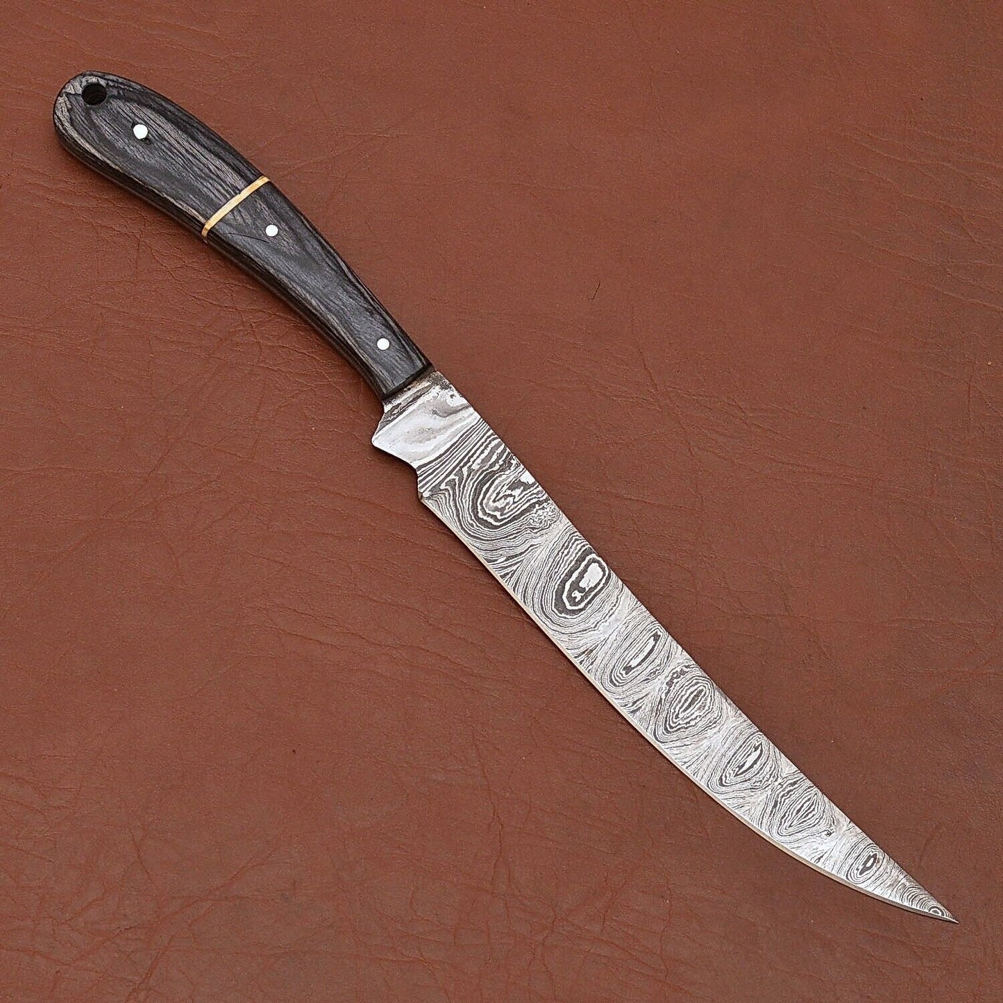 Premium Handmade Damascus Chef Knife  7 Fillet Blade For Kitchen  Outdoor Use 1
