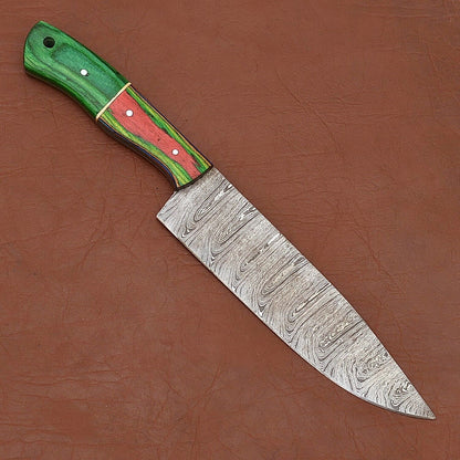 Professional Handmade Damascus Steel Chef Knife  Sharp Fillet Blade With Sheath 3