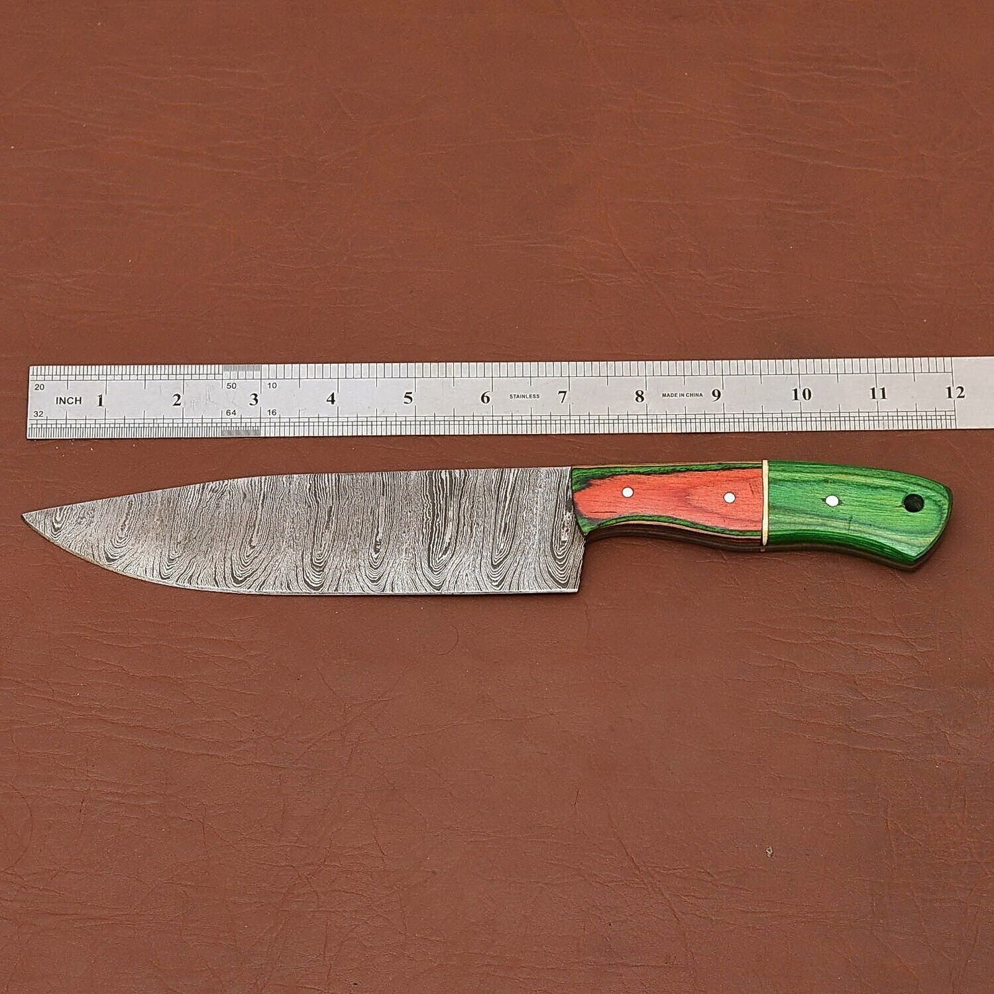 Professional Handmade Damascus Steel Chef Knife  Sharp Fillet Blade With Sheath 1