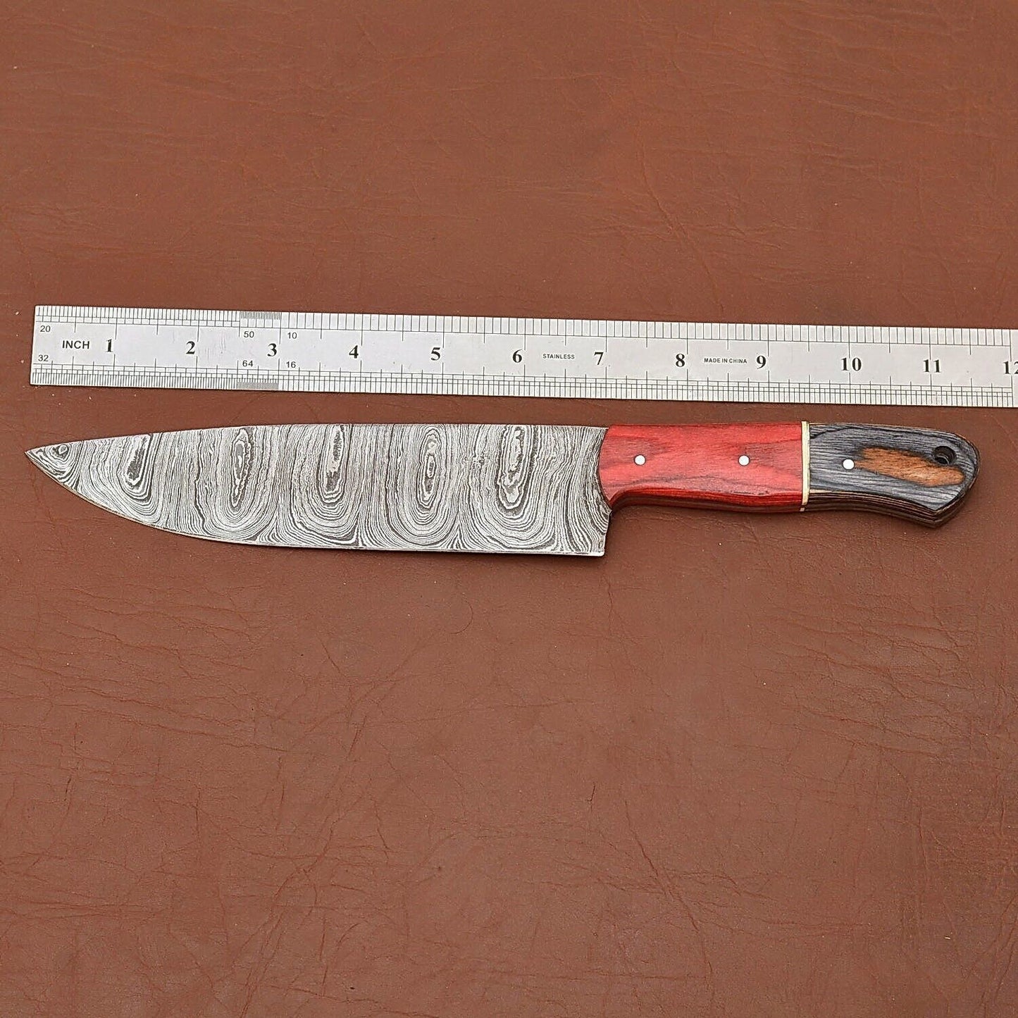 Artisan Damascus Steel Fillet Knife  Handcrafted Chef Knife With Wooden Handle 3