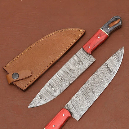 Artisan Damascus Steel Fillet Knife – Handcrafted Chef Knife with Wooden Handle