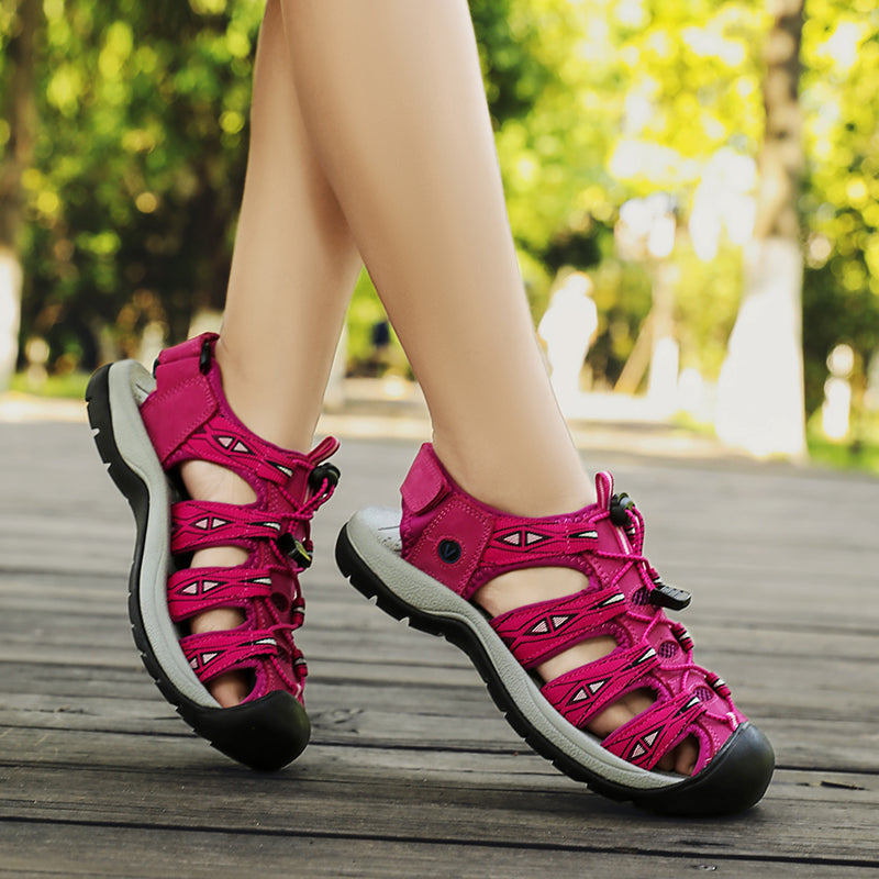 New Designer Genuine Leather Women Sandals, Lightweight Outdoor Gladiator Sandals & Heeled Summer Footwear