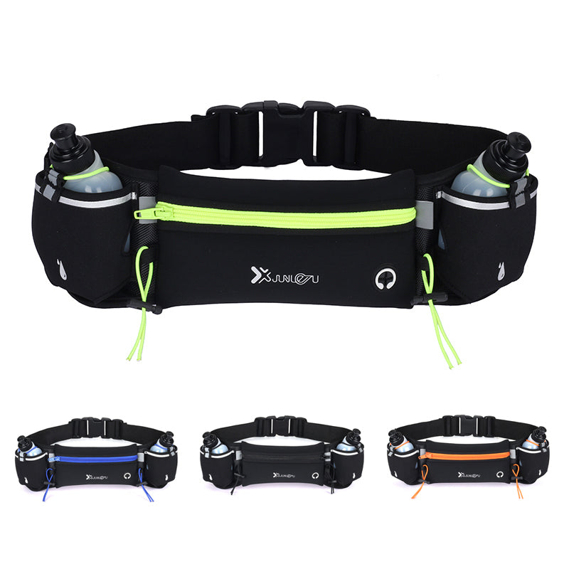 Running Waist Belt For Marathon Trail Dual Pocket Sports Fanny Pack Water Bottle Holder Waist Bag F 1
