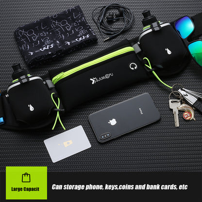 Running Waist Belt For Marathon Trail Dual Pocket Sports Fanny Pack Water Bottle Holder Waist Bag F 3
