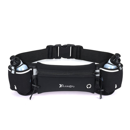 Running Waist Belt For Marathon Trail Dual Pocket Sports Fanny Pack Water Bottle Holder Waist Bag F 8