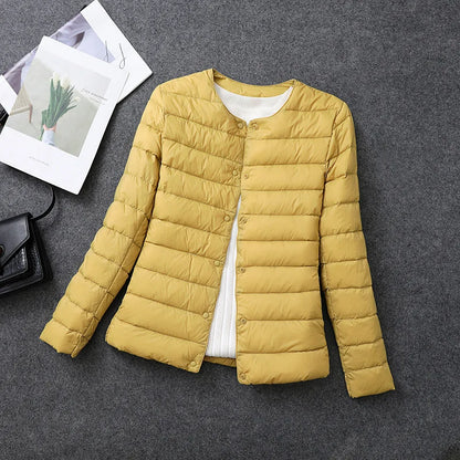 Womens Lightweight Down Jacket Matt Fabric Windbreaker Parka Warm Duck Down Coat 1