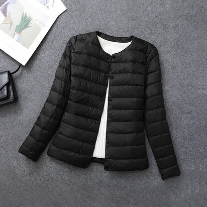 Womens Lightweight Down Jacket Matt Fabric Windbreaker Parka Warm Duck Down Coat 6