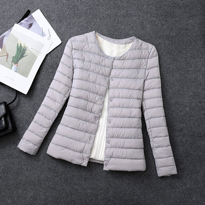 Womens Lightweight Down Jacket Matt Fabric Windbreaker Parka Warm Duck Down Coat 8