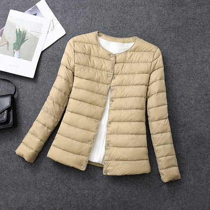 Womens Lightweight Down Jacket Matt Fabric Windbreaker Parka Warm Duck Down Coat 12