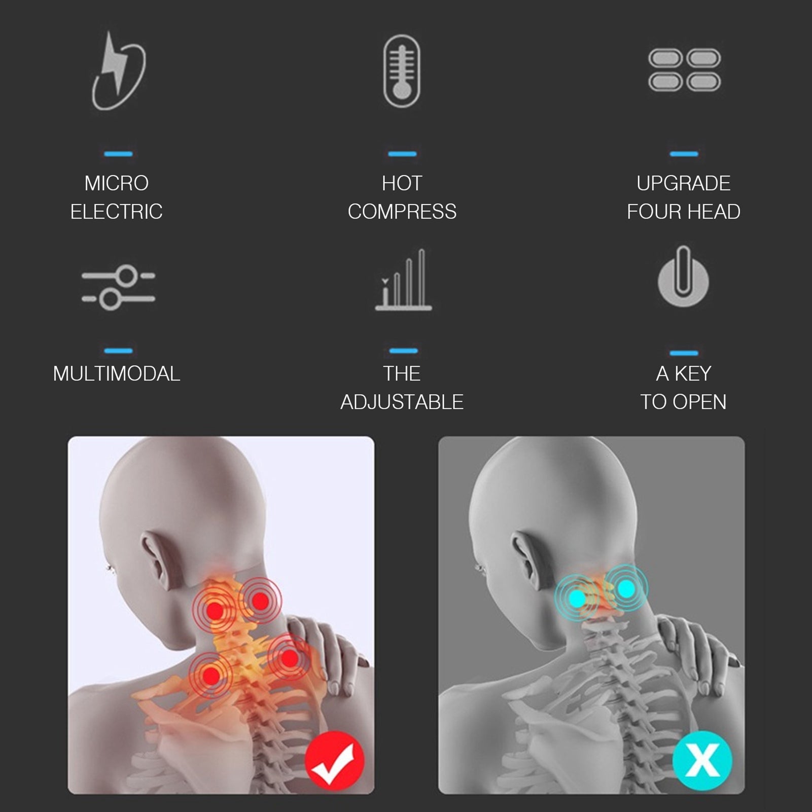 Cervical Spine Machine Heating Machines Neck Massage Machine Vibration Hot Compress 4 Head And Neck 4