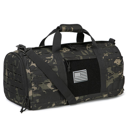 Tactical Travel Duffle, Sport Gym Bag For Men Fitness, Basketball Outdoor, Weekender Bags, Training Bag With Shoe