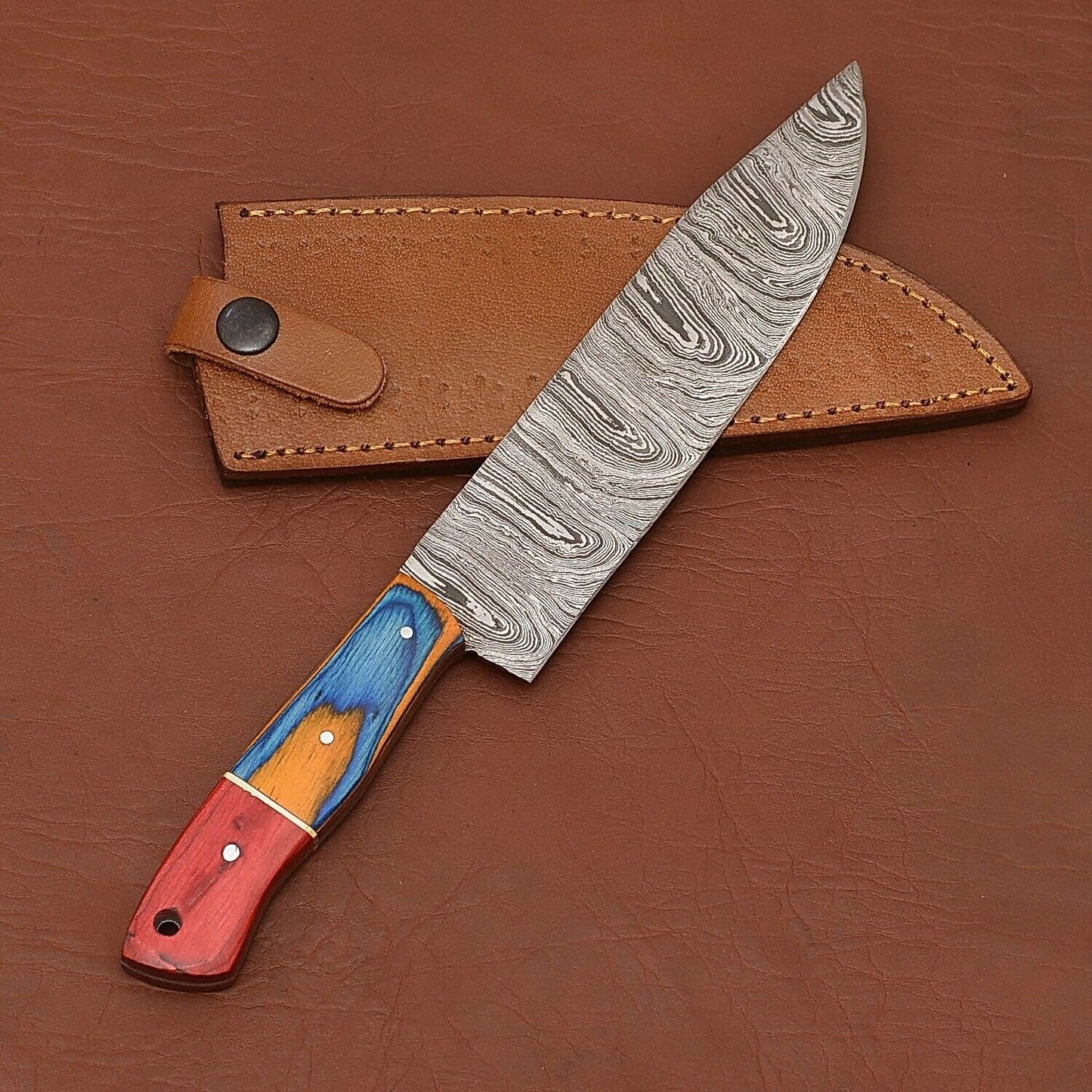 Razor Sharp Damascus Steel Chef Knife  7 HandForged Fillet Blade 2