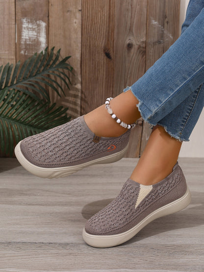 New Womens Breathable Soft Soled Walking Shoes, Lightweight Casual Sports Flats for Outdoor Travel, Boating & Everyday