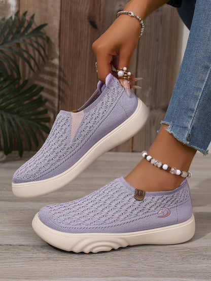 New Womens Breathable Soft Soled Walking Shoes, Lightweight Casual Sports Flats for Outdoor Travel, Boating & Everyday