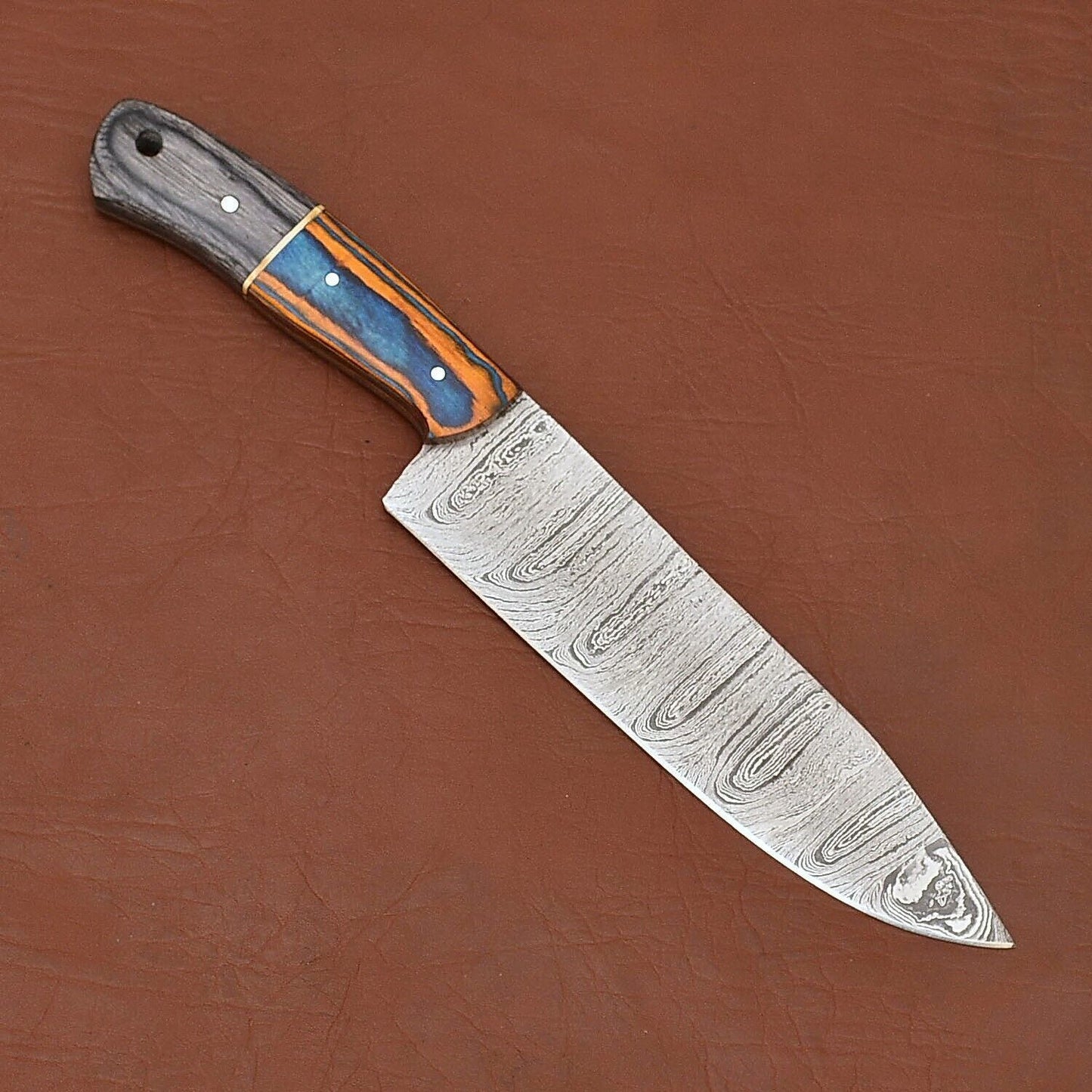 Unique Handmade Damascus Steel Kitchen Knife  Premium Fillet Design 1