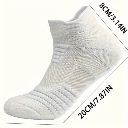 Sports Running And Basketball Socks New Fitness Flight Short Tube Design With Towel Bottom Solid Bl 5