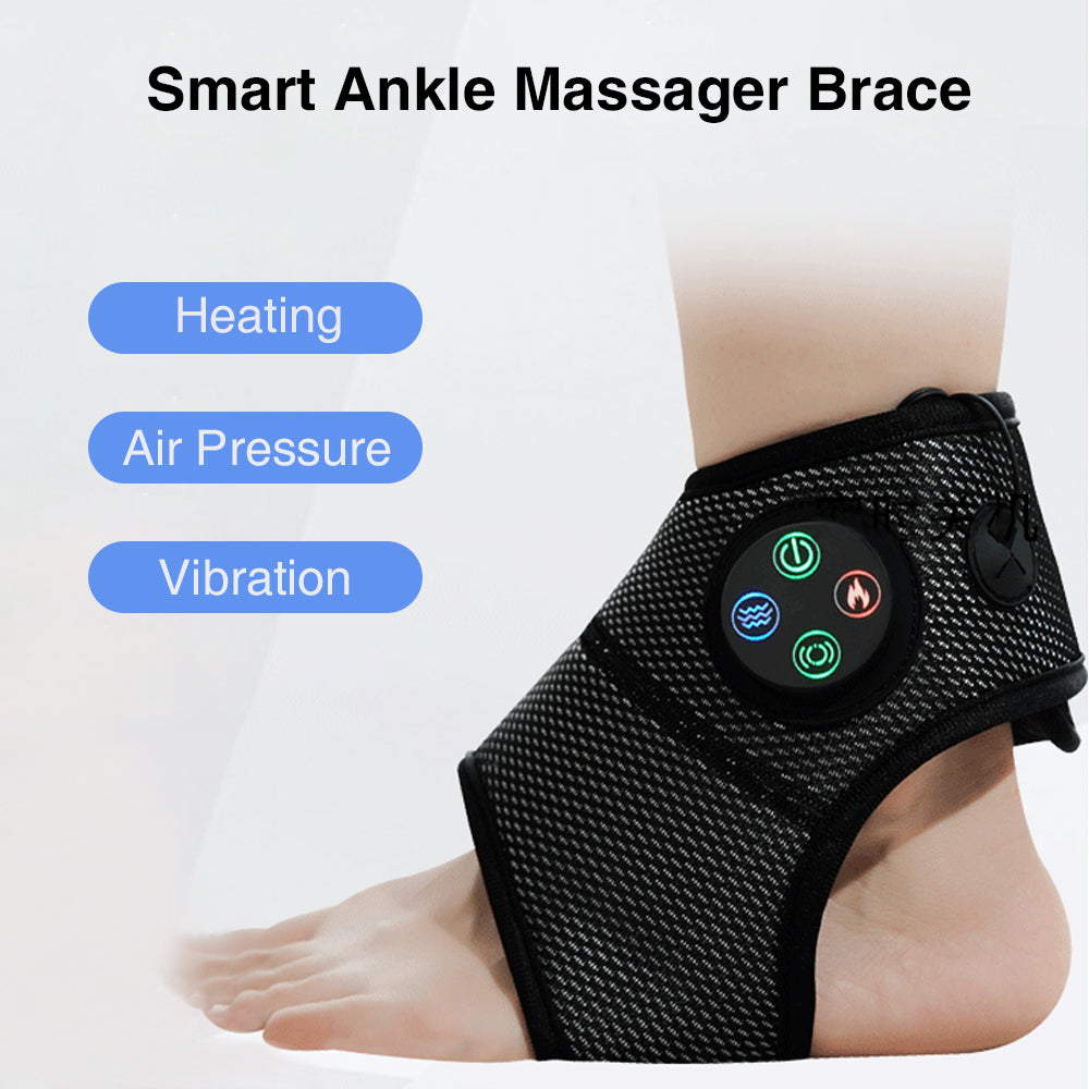 Smart Air Pressure Foot Massager Hot Compress Therapy Electric Ankle Brace Support Multifunctional  2