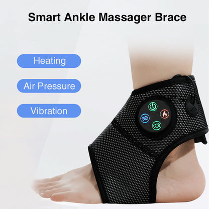 Smart Air Pressure Foot Massager Hot Compress Therapy Electric Ankle Brace Support Multifunctional  2