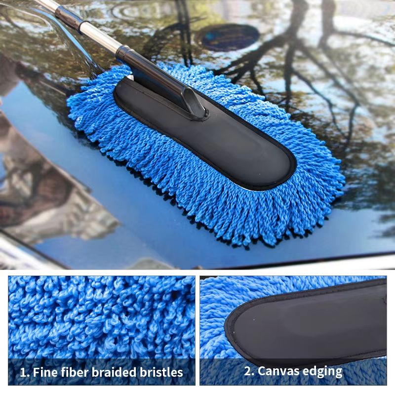 SEAMETAL Microfiber Car Wash Mop  Extendable Handle Auto Duster  Detailing Brush Kit For ScratchFre 4