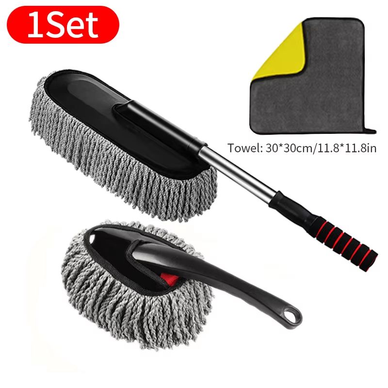SEAMETAL Microfiber Car Wash Mop  Extendable Handle Auto Duster  Detailing Brush Kit For ScratchFre 7