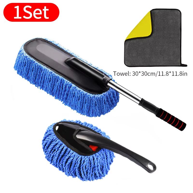 SEAMETAL Microfiber Car Wash Mop  Extendable Handle Auto Duster  Detailing Brush Kit For ScratchFre 8
