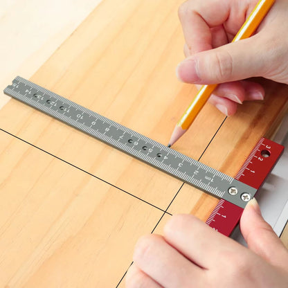 Aluminum T Square Positioning Ruler  170mm LaserPrinted Architect  Woodworking Measuring Tool For P 4