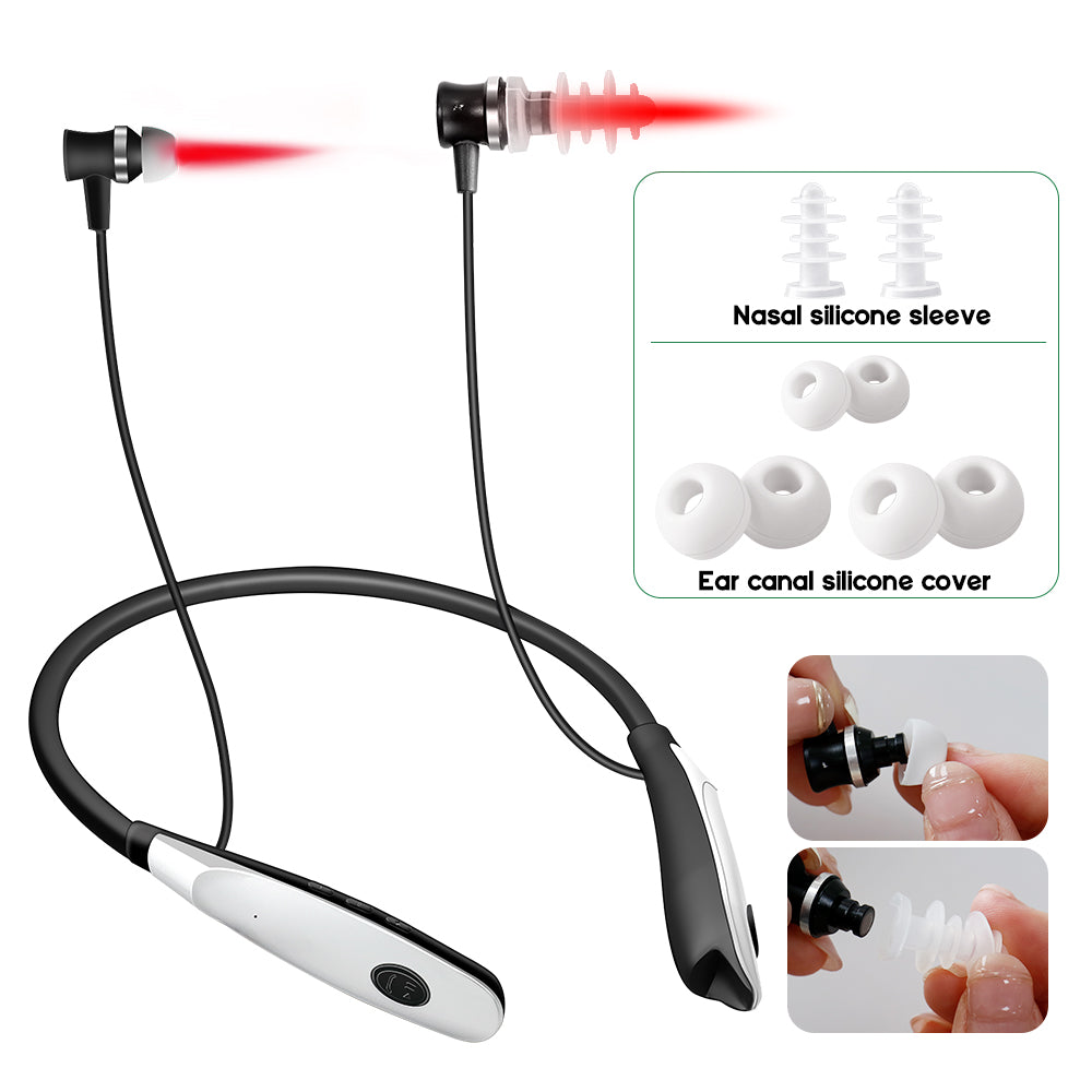 Laser Ear Irradiator 650nm Light Wave, Rechargeable Neck Hanging Nasal and Ear Canal Therapy Device, Portable Nasal Care