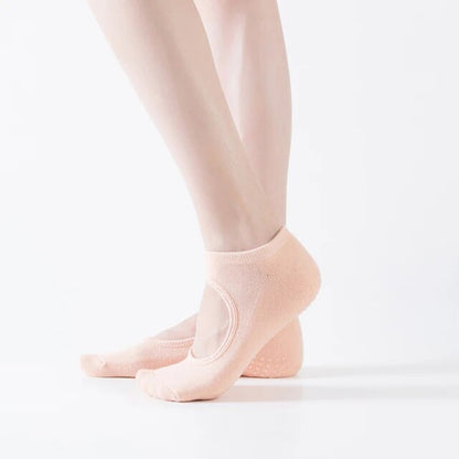 Womens Cotton Backless NonSlip Yoga Socks For Pilates Dance  Gym Breathable Barefoot Workout Slippe 8