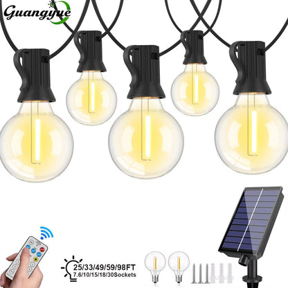 G40 Solar String Lights – Waterproof Outdoor Globe Lights for Garden, Patio, and Backyard Ambiance