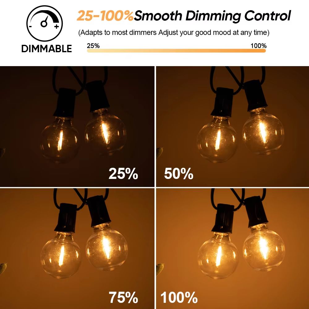 G40 Solar String Lights  Waterproof Outdoor Globe Lights For Garden Patio And Backyard Ambiance 3