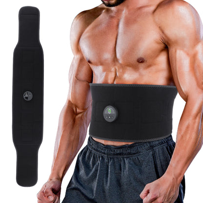 Smart Abdomen Muscle Stimulator, EMS Pulse Body Massager Belt, Waist Slimming Fat Burner, Body Shaping Fitness Massage