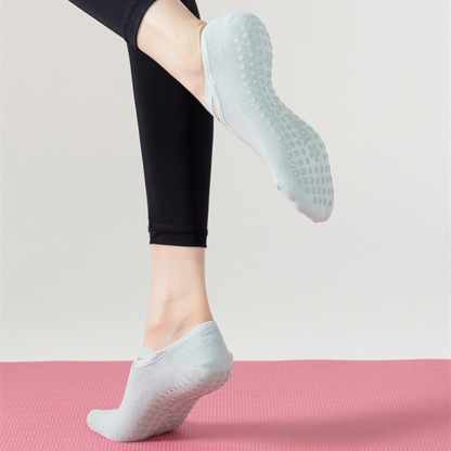 Professional Womens Yoga Socks For Gym Dance  Pilates Breathable Cotton Backless Bandage Design 5