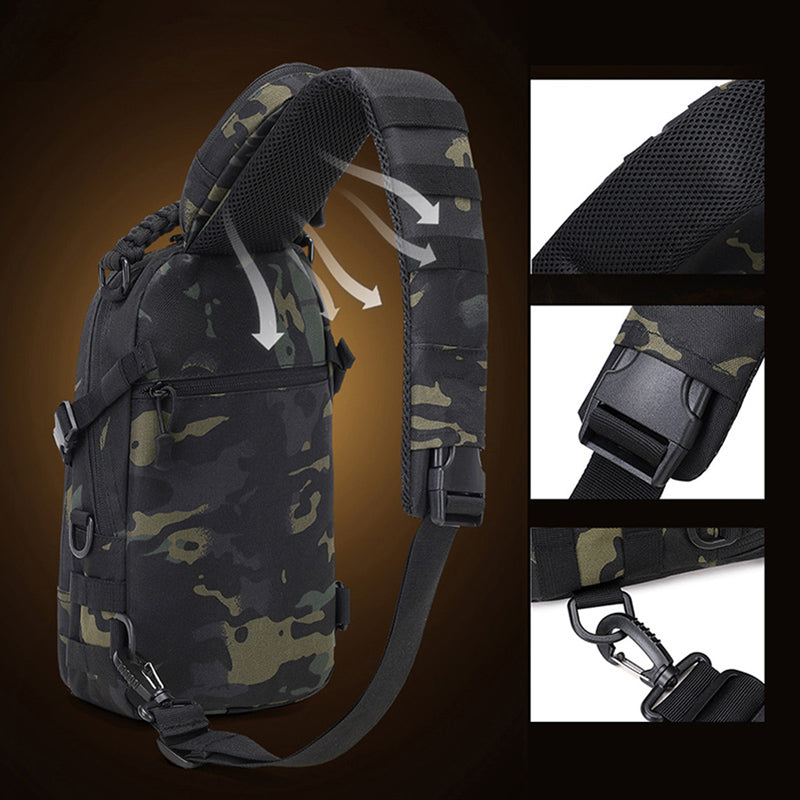 Outdoor Hiking Climbing Backpack, Tactical Camping Chest Bag, Sport Shoulder Sling Fanny Pack for Men