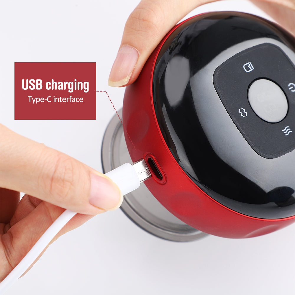 Smart Electric Vacuum Cupping Device Red Light Heating Massager Body Scraping Suction Cup Neck Back 4