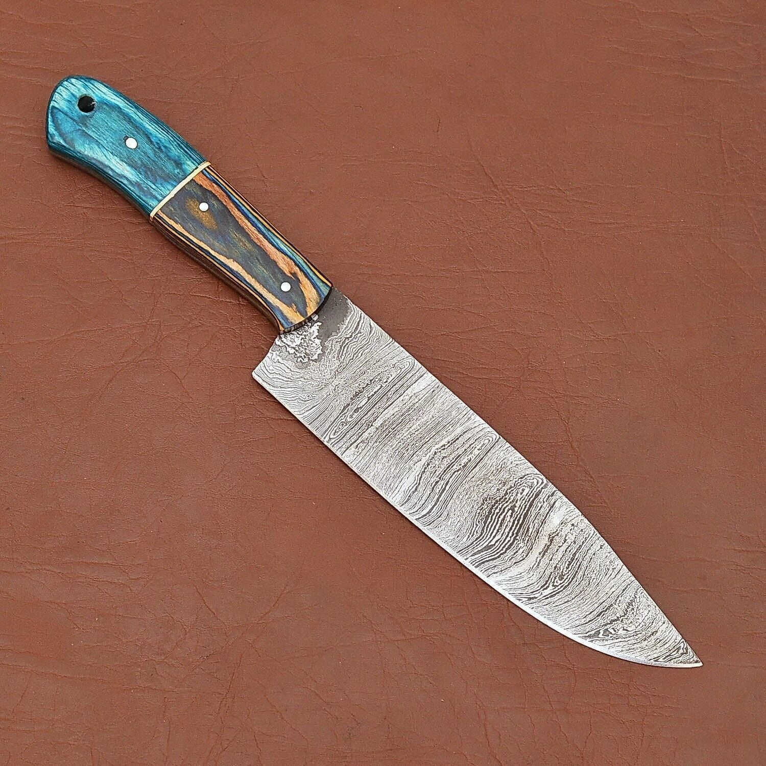 Chef Edition Damascus Steel Knife  12 Fillet Blade With Wood Grip 1