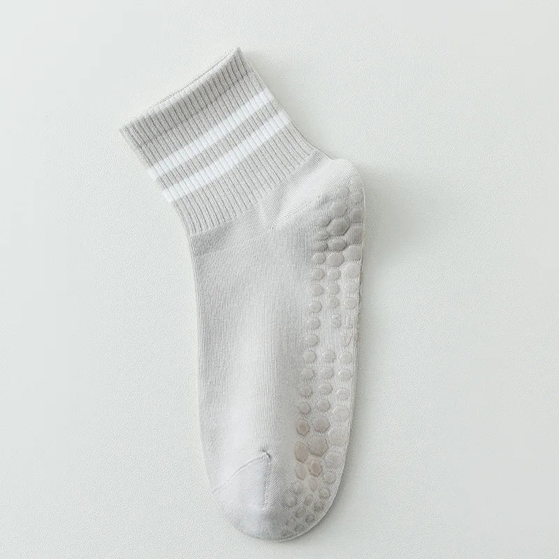 Womens Professional Yoga Socks With Silicone Grip NonSlip Cotton Pilates  Fitness Socks 8