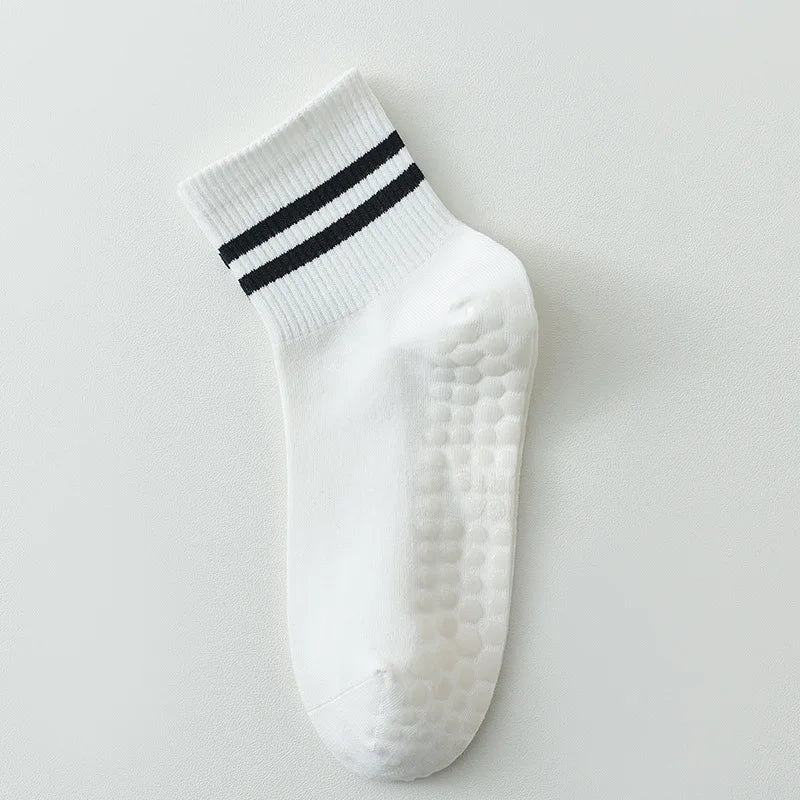 Womens Professional Yoga Socks With Silicone Grip NonSlip Cotton Pilates  Fitness Socks 10