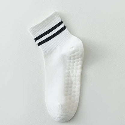 Womens Professional Yoga Socks With Silicone Grip NonSlip Cotton Pilates  Fitness Socks 10