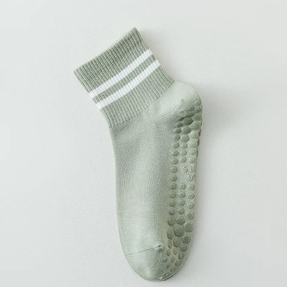 Womens Professional Yoga Socks With Silicone Grip NonSlip Cotton Pilates  Fitness Socks 11