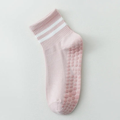 Womens Professional Yoga Socks With Silicone Grip NonSlip Cotton Pilates  Fitness Socks 15