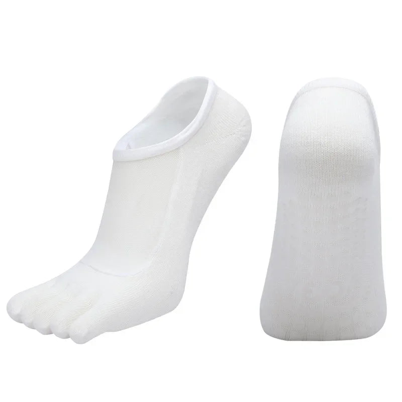 Professional Five Toes Pilates Socks Mesh Breathable Silicone NonSlip Yoga  Dance Socks For Women 7