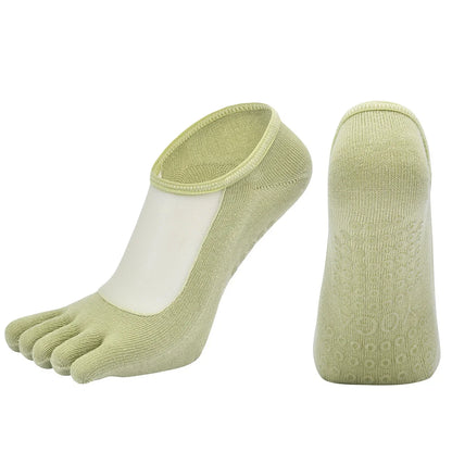 Professional Five Toes Pilates Socks Mesh Breathable Silicone NonSlip Yoga  Dance Socks For Women 9
